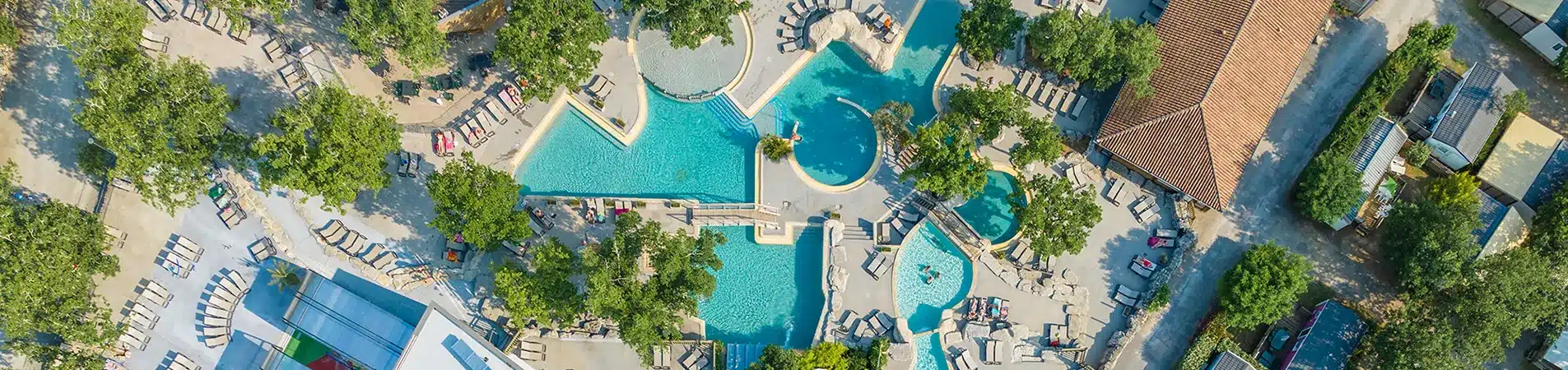 header camping le ranc davaine Water park aerial view